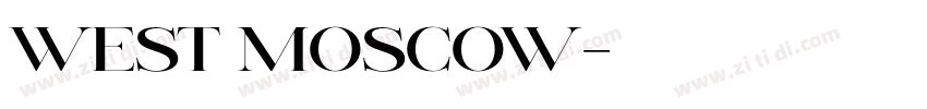 WEST MOSCOW字体转换